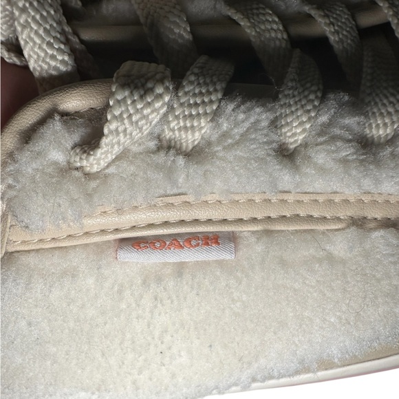 Coach Citysole Shearling Sherpa Lace Up Sneakers - Picture 10 of 11